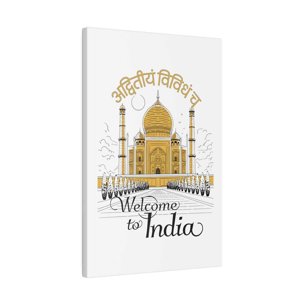 Thumbnail: Welcome to India: Matte Canvas, Stretched, 0.75"