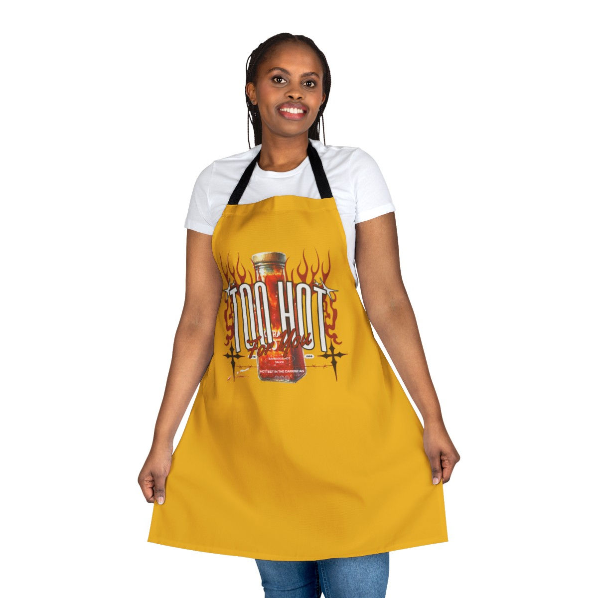 Barbados Hot Sauce: Apron, 5-Color Straps (AOP)