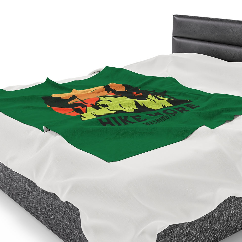 Thumbnail: Hike More Washington: Velveteen Plush Blanket