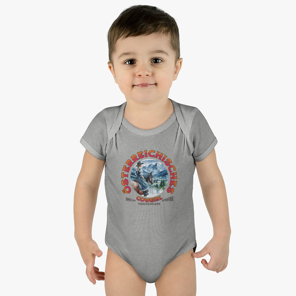 Thumbnail: Österreichisches Cowgirl: Infant Baby Rib Bodysuit