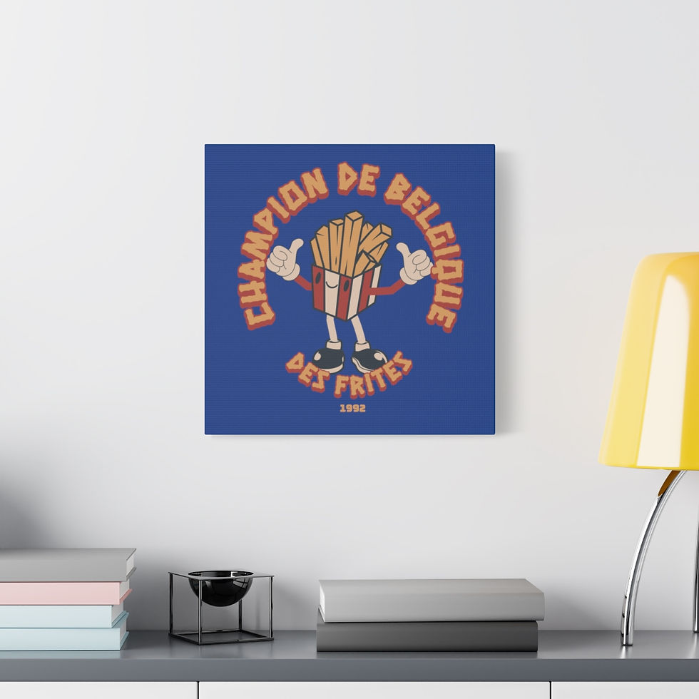 Thumbnail: French Fry Champ Belgium: Matte Canvas, Stretched, 1.25"