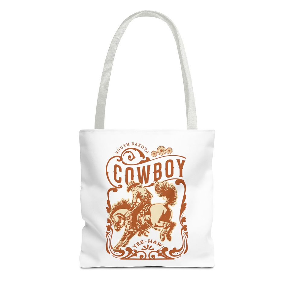 Thumbnail: South Dakota Cowboy: Tote Bag (AOP)
