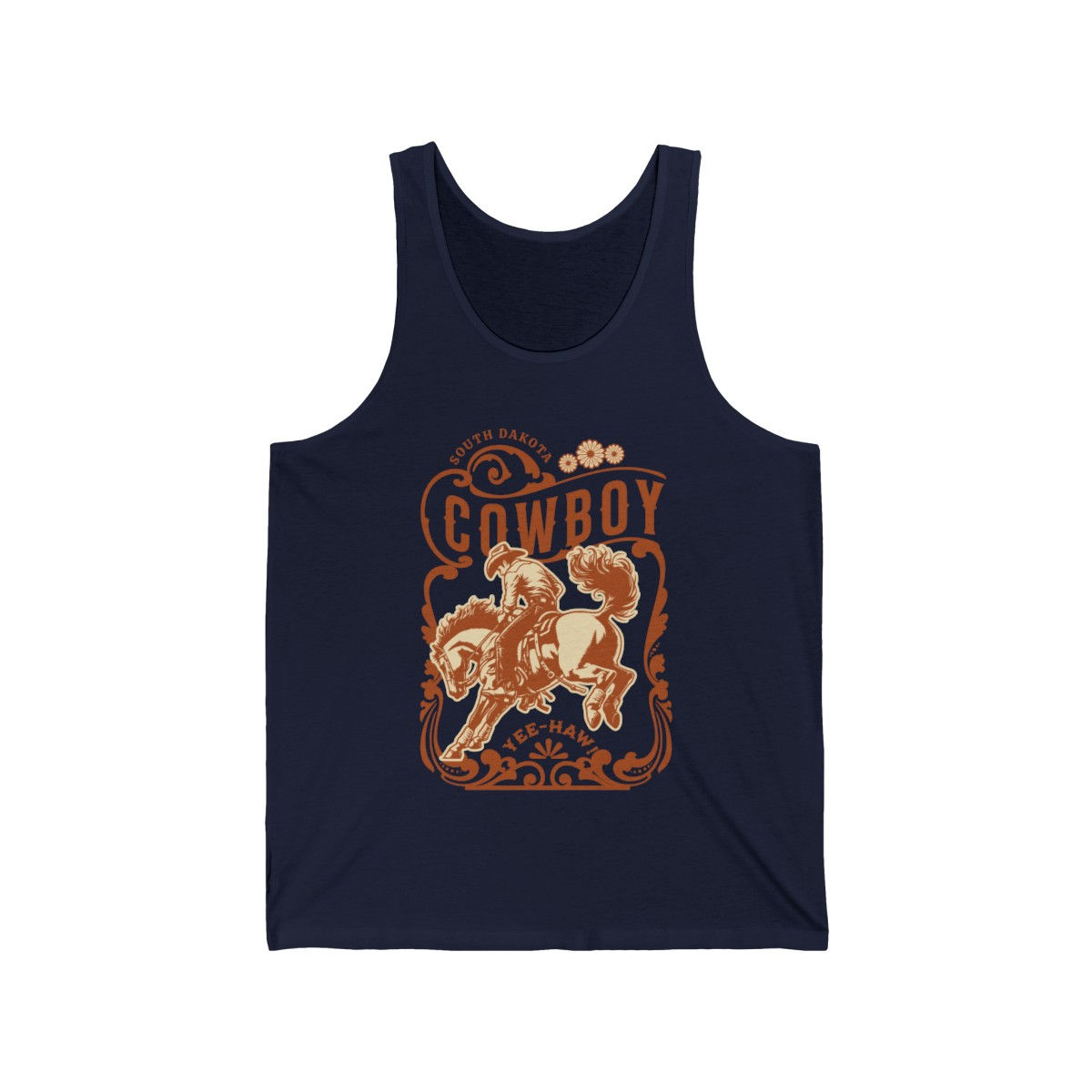 South Dakota Cowboy: Unisex Jersey Tank