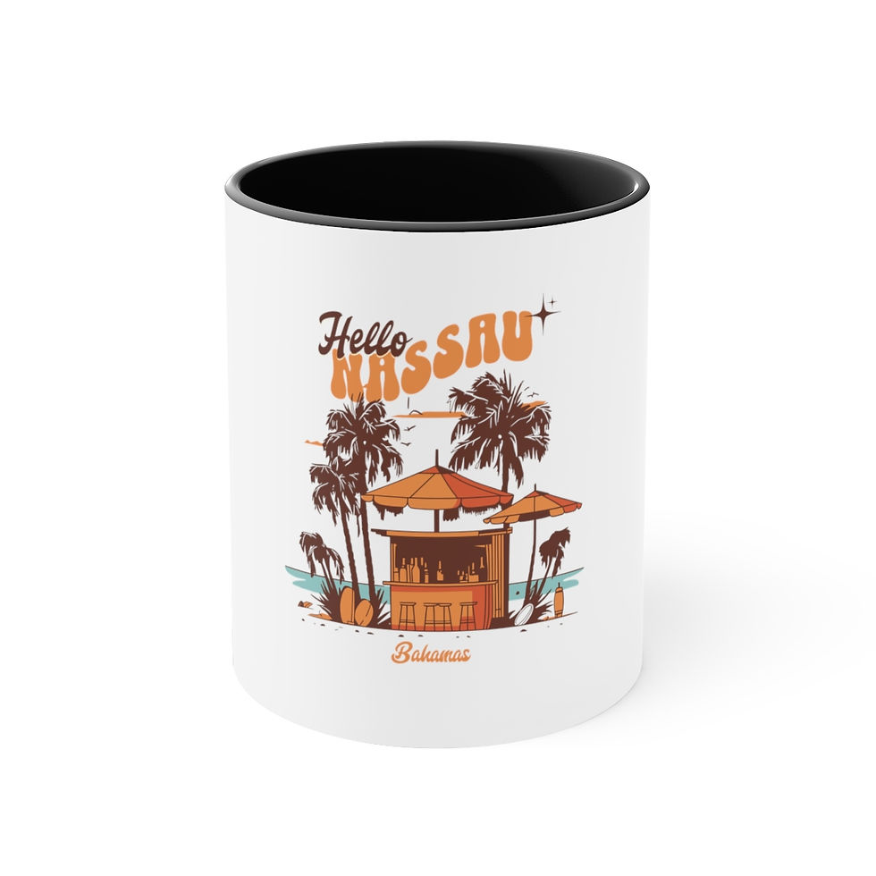 Thumbnail: Hello Nassau Bahamas: Accent Coffee Mug, 11oz