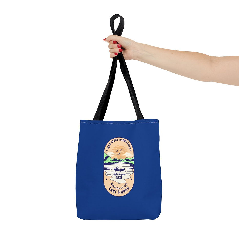 Thumbnail: Who Needs 10,000 Lakes - Michigan: Tote Bag (AOP)