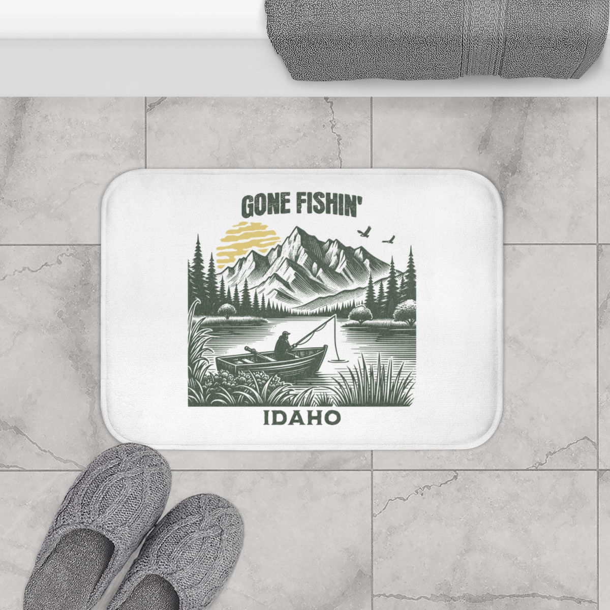 Gone Fishin Idaho: Bath Mat