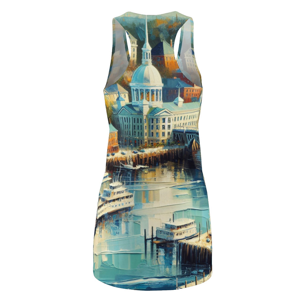 Thumbnail: New Hampshire the Granite State: Women's Beach Cut & Sew Racerback Dress (AOP)