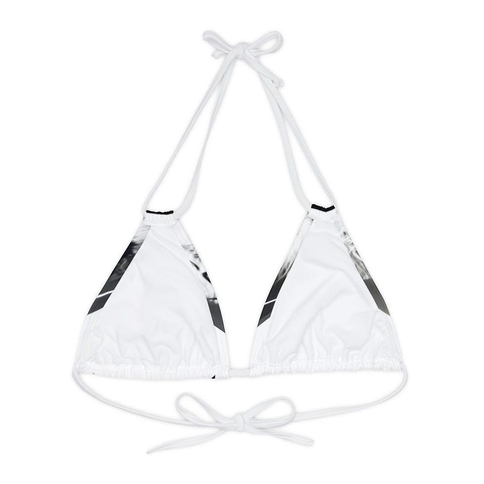 Thumbnail: Before After: Strappy Triangle Bikini Top (AOP)
