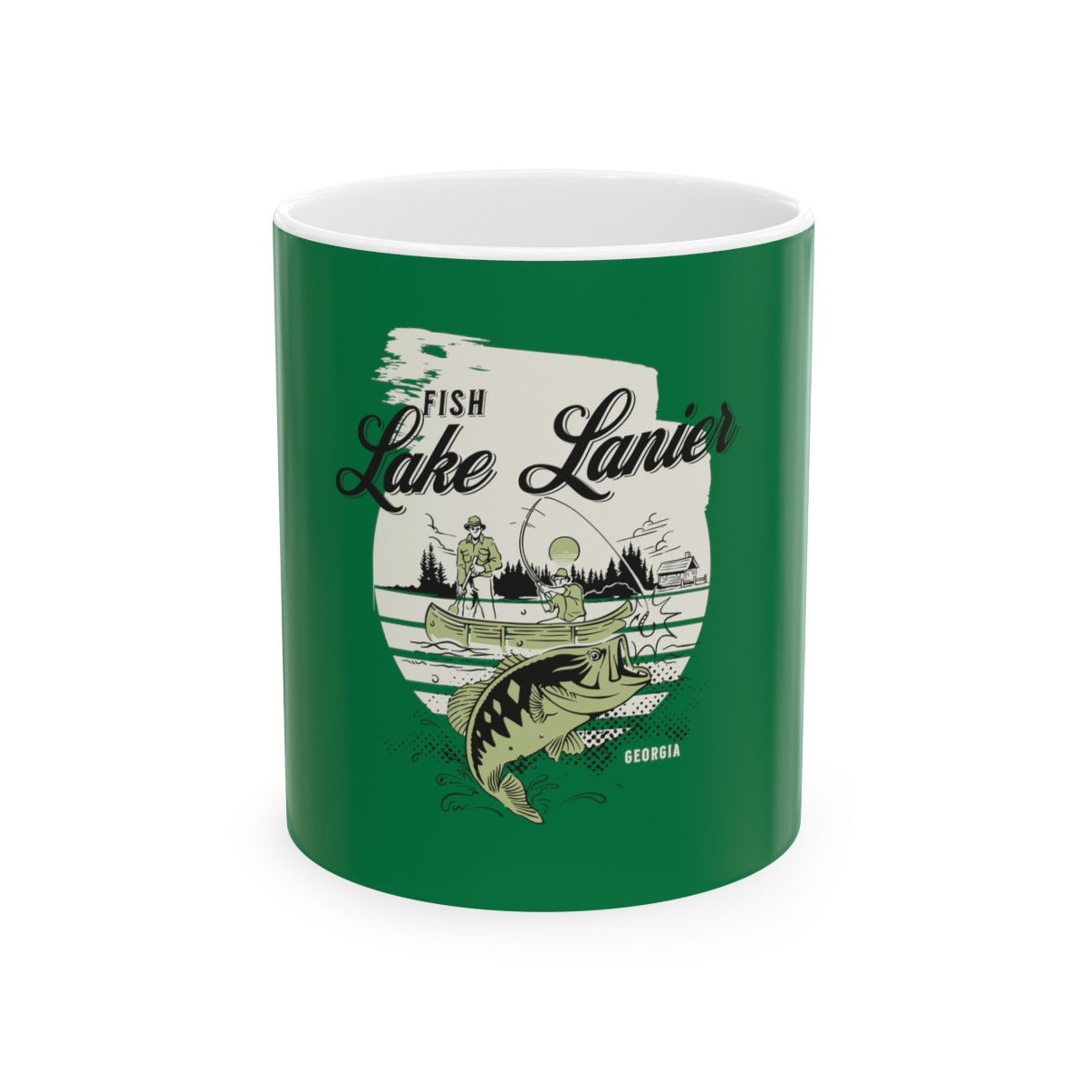 Fish Lake Lanier Georgia: Ceramic Mug, (11oz, 15oz)