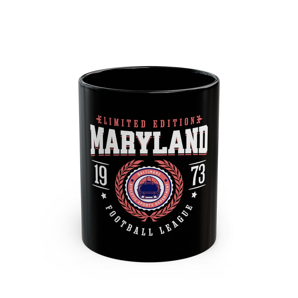 Maryland football: Black Mug (11oz, 15oz)