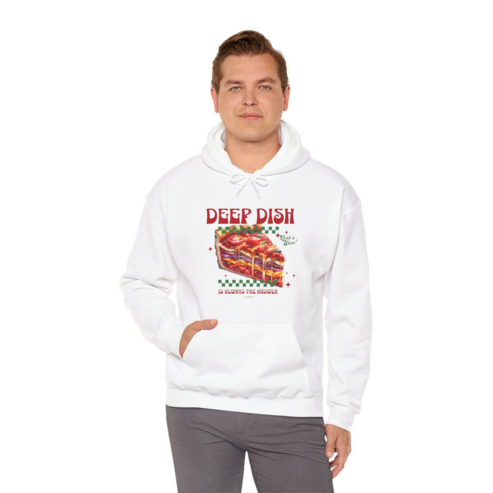 Thumbnail: Deep Dish Illinois: Unisex Heavy Blend™ Hooded Sweatshirt