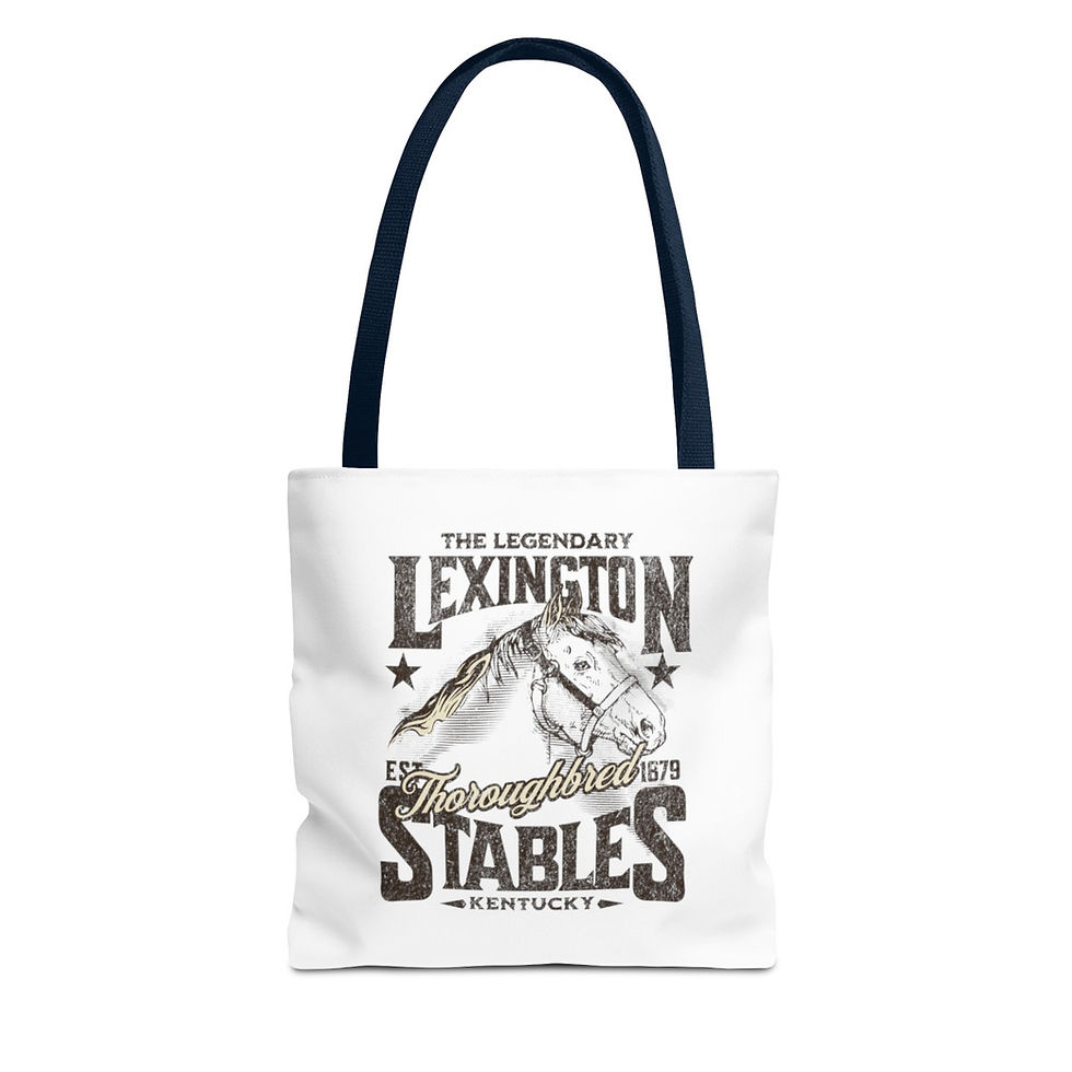 Thumbnail: Lexington Kentucky Stables: Tote Bag (AOP)