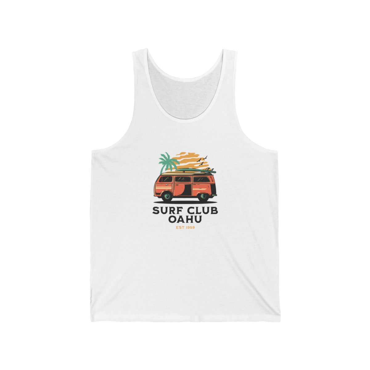 Surf Club Oahu Hawaii: Unisex Jersey Tank