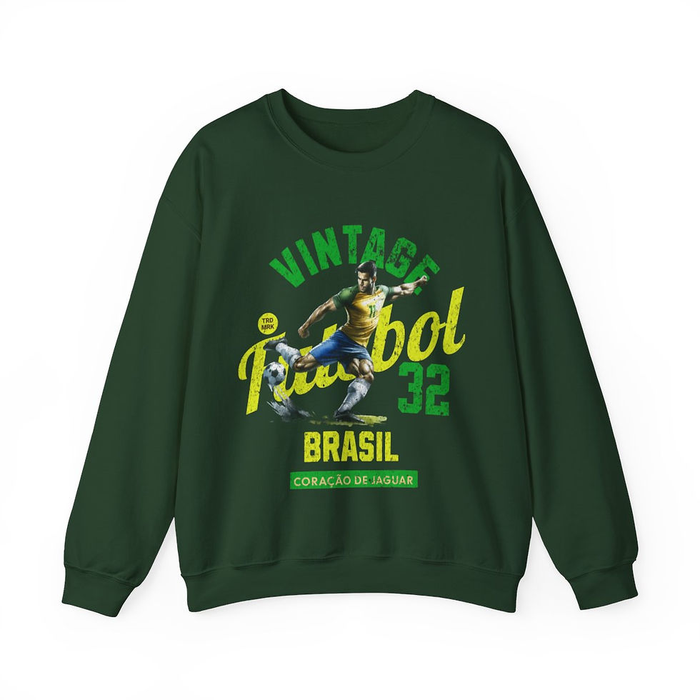 Thumbnail: Vintage Futebol Brasil: Unisex Heavy Blend™ Crewneck Sweatshirt