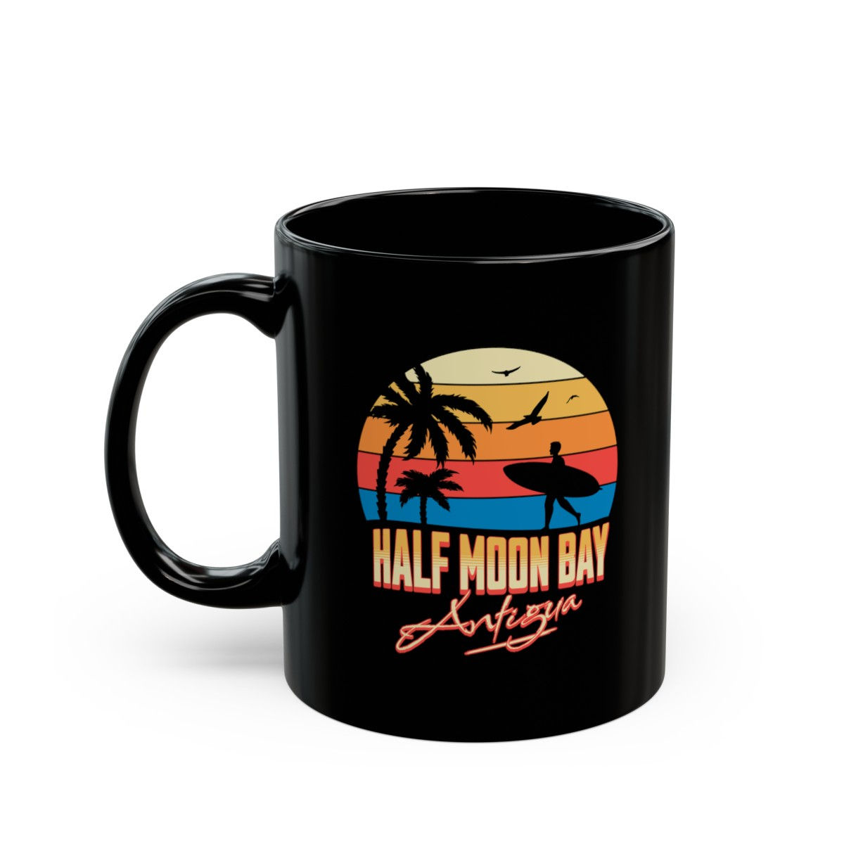 Antigua Half Moon Bay: Black Mug (11oz, 15oz)