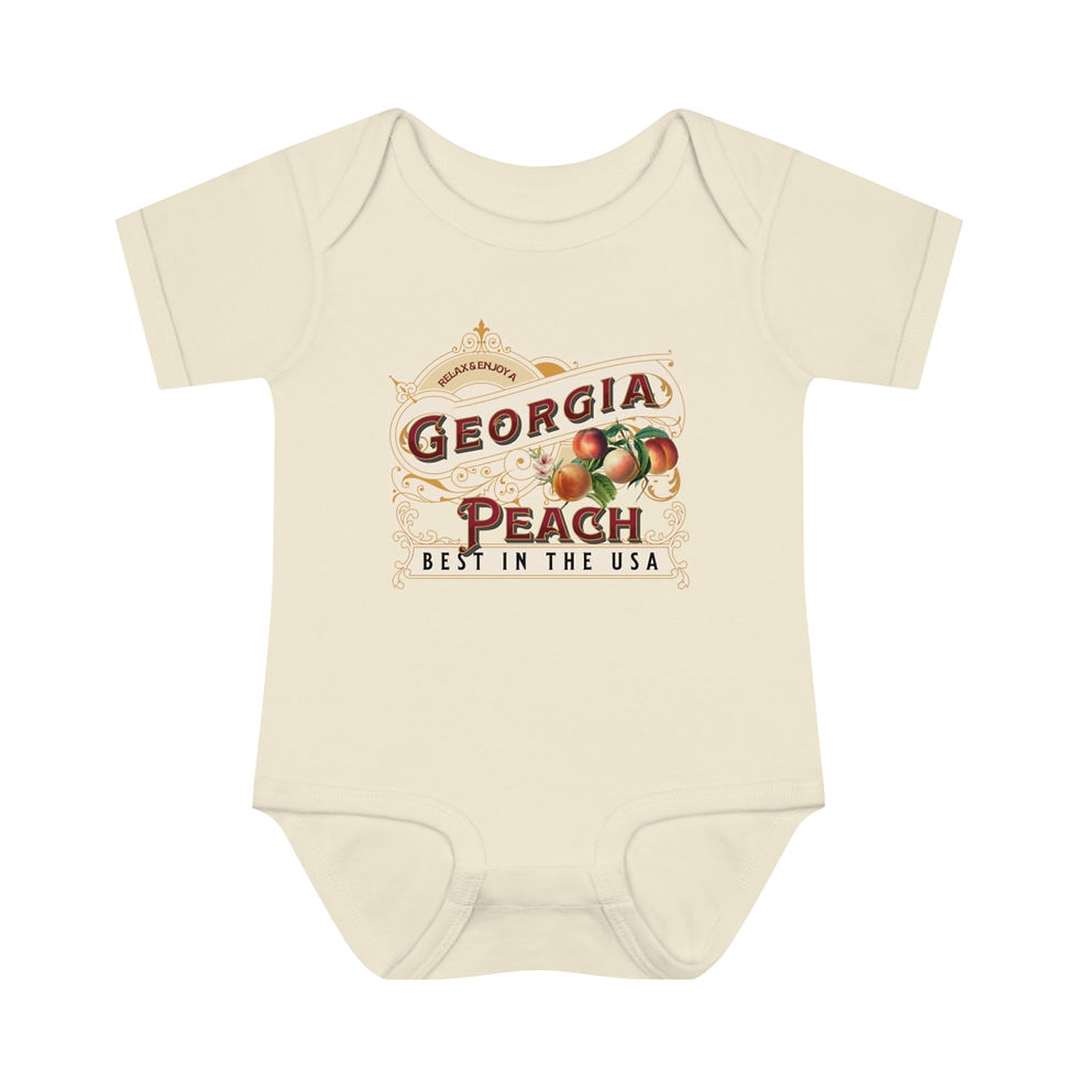 Thumbnail: Georgia Peach: Infant Baby Rib Bodysuit