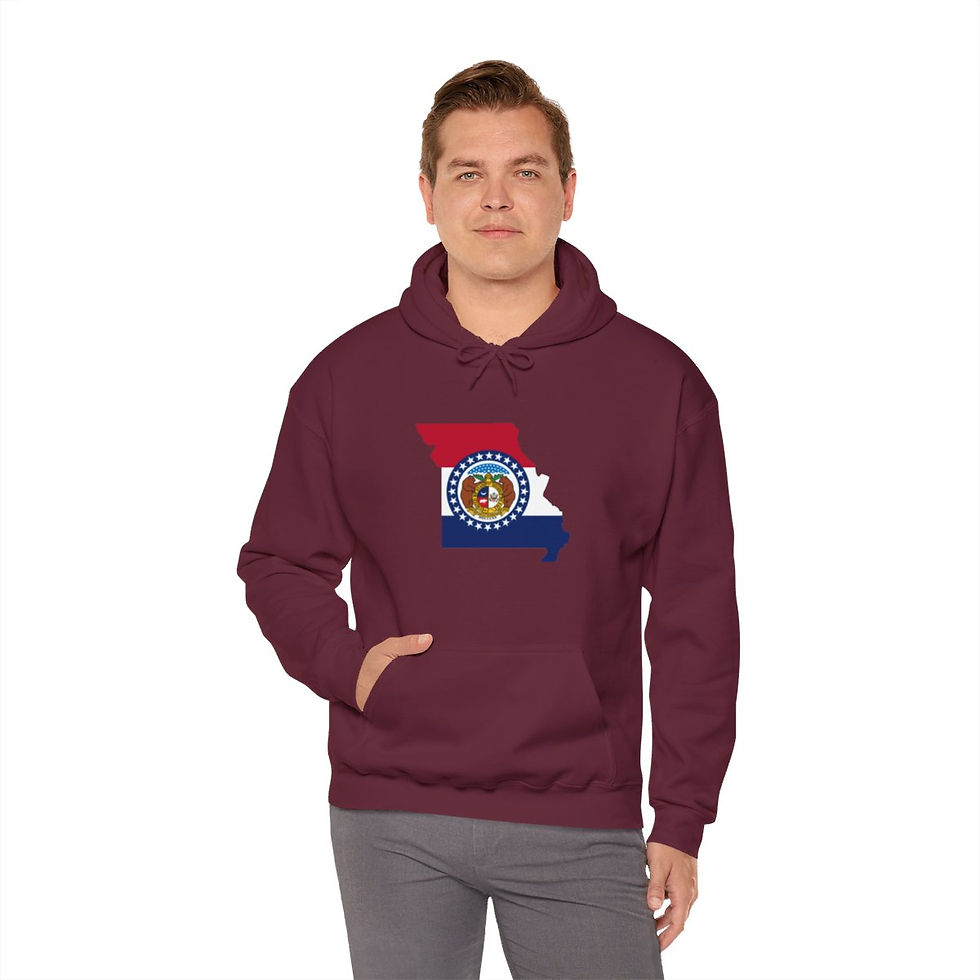Thumbnail: Missouri State Flag: Unisex Heavy Blend™ Hooded Sweatshirt