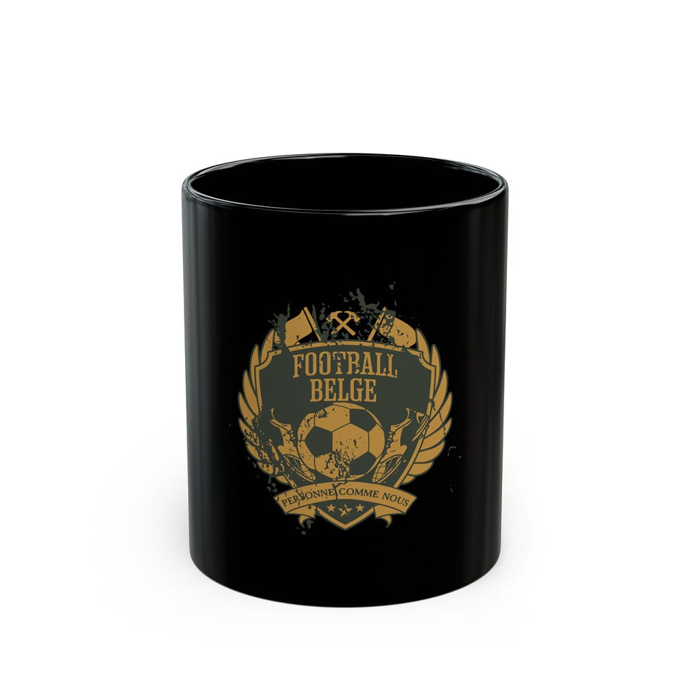 Belgium football: Black Mug (11oz, 15oz)
