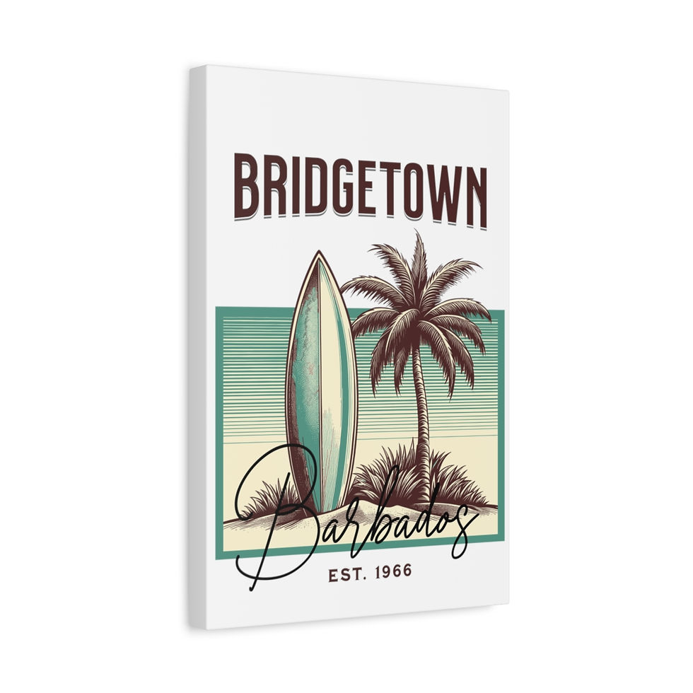 Thumbnail: Bridgetown Barbados: Matte Canvas, Stretched, 1.25"