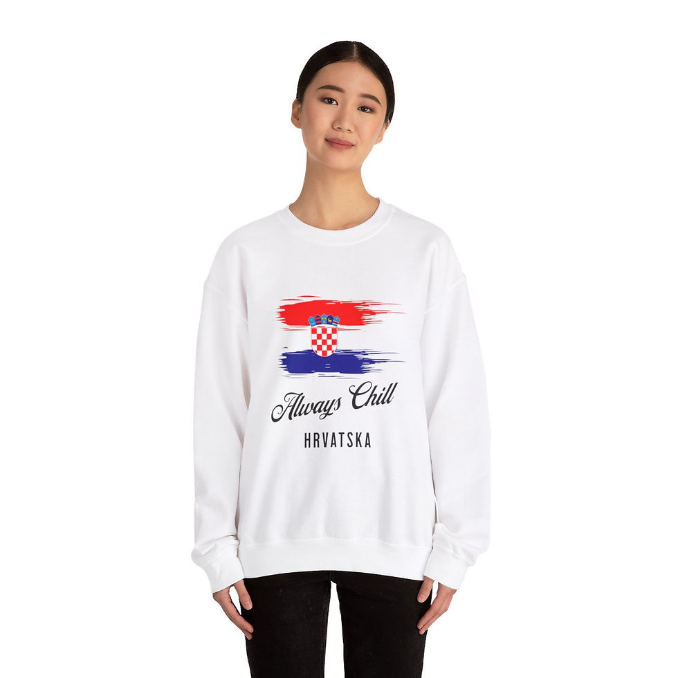 Thumbnail: Always Chill Croatia: Unisex Heavy Blend™ Crewneck Sweatshirt