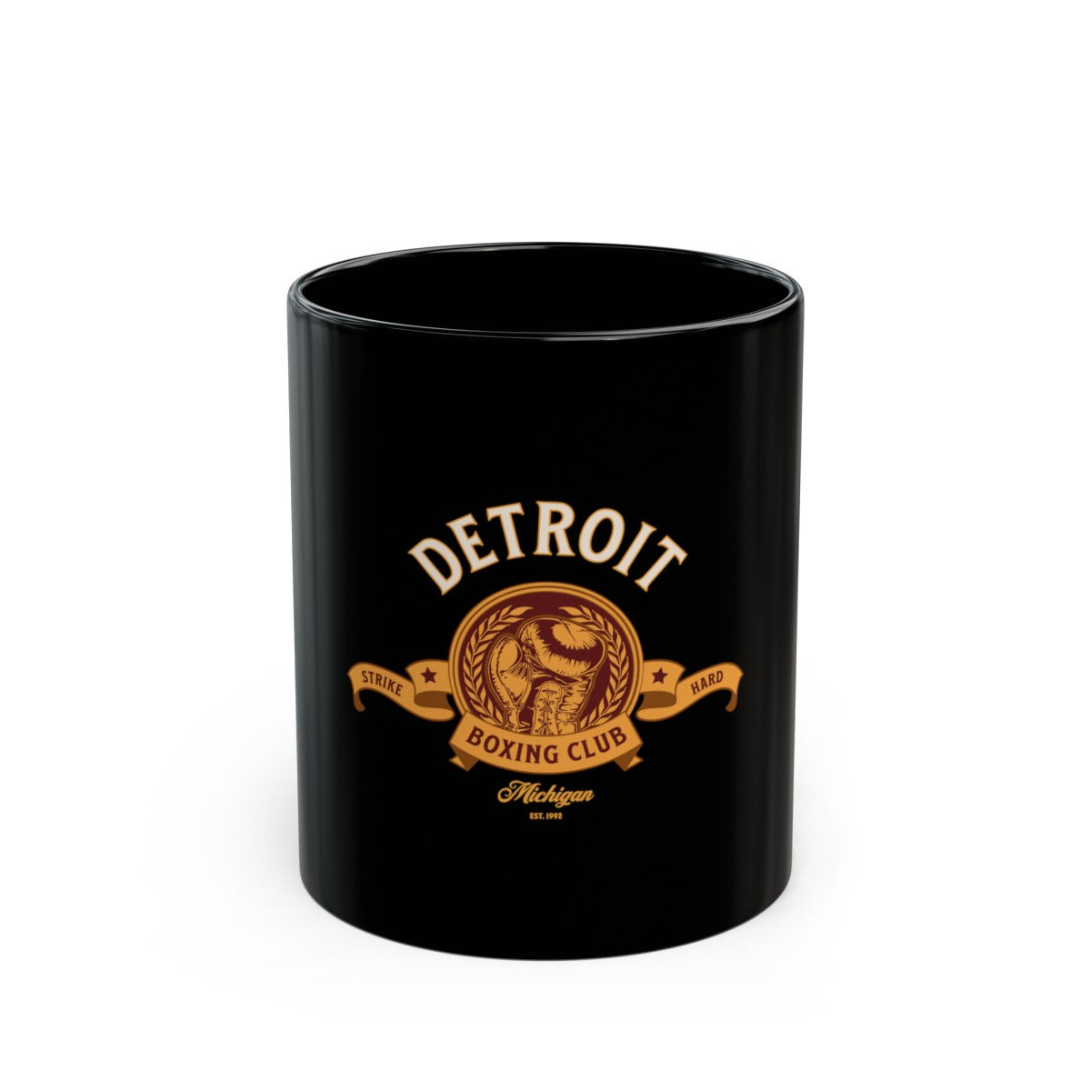Detroit Michigan Boxing Club: Black Mug (11oz, 15oz)
