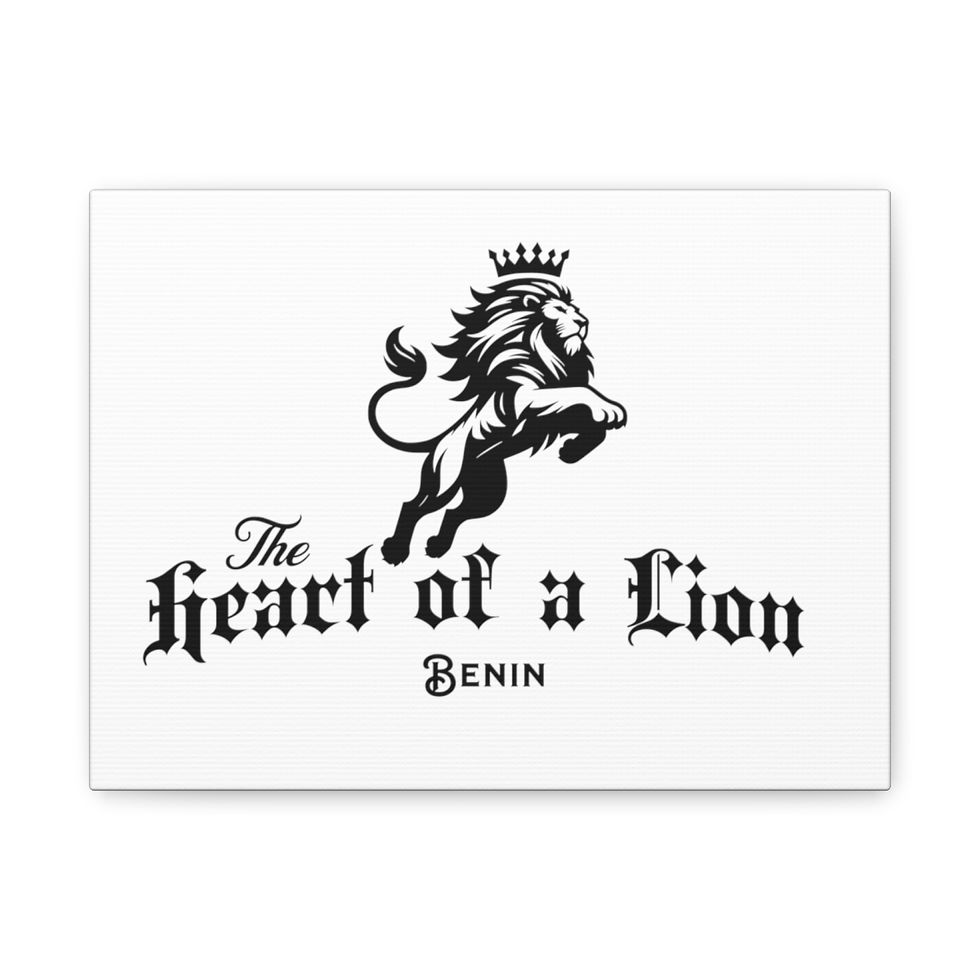 Thumbnail: Heart of a Lion Benin: Matte Canvas, Stretched, 1.25"