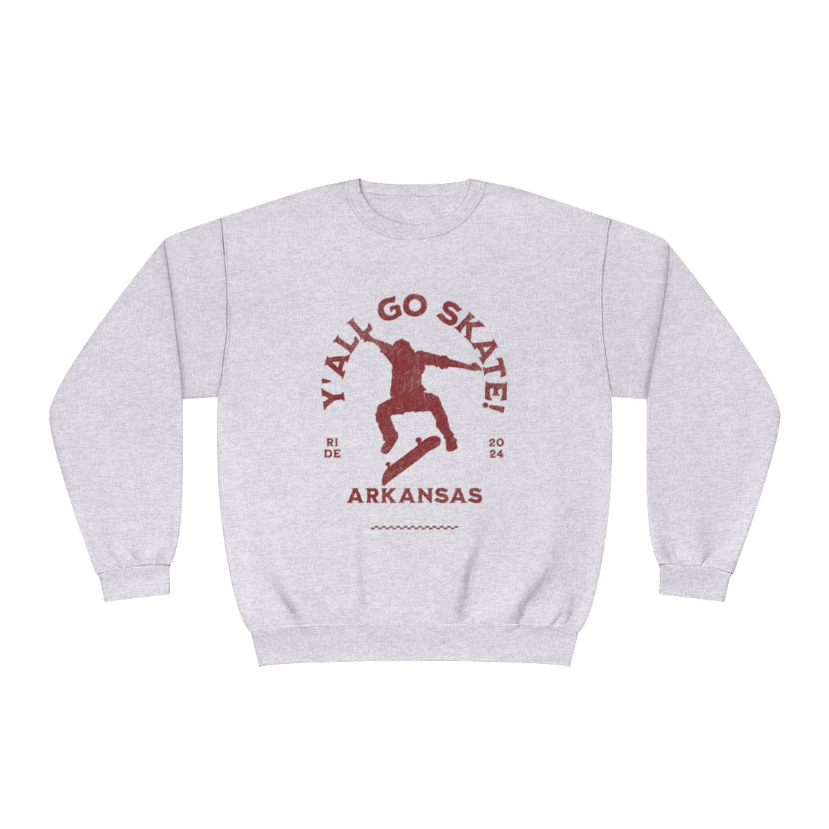 Y'all Go Skate Arkansas: Unisex NuBlend® Crewneck Sweatshirt