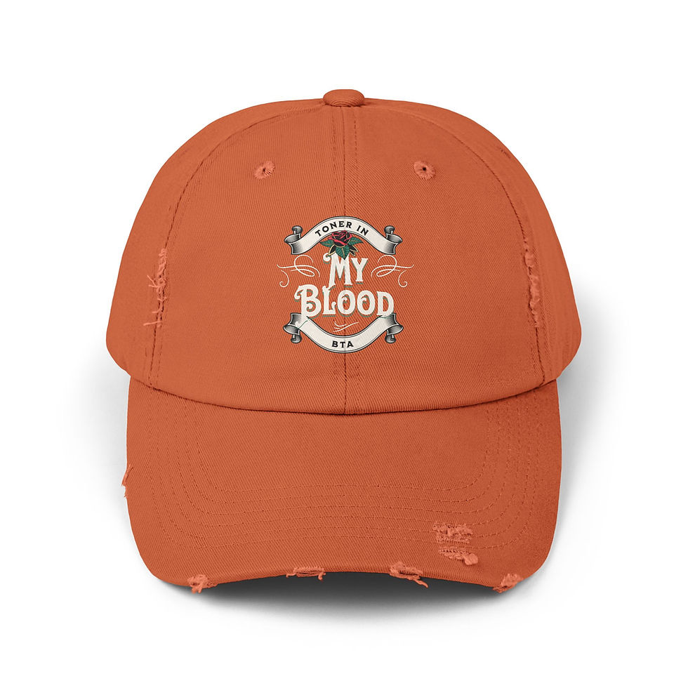 Thumbnail: Toner in my Blood 2 BTA: Unisex Distressed Cap