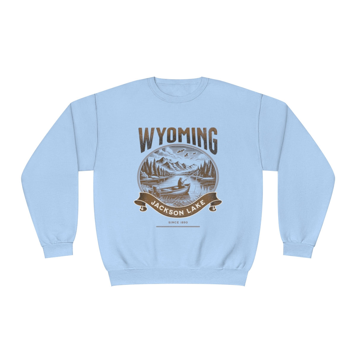 Wyoming Jackson Lake: Unisex NuBlend® Crewneck Sweatshirt