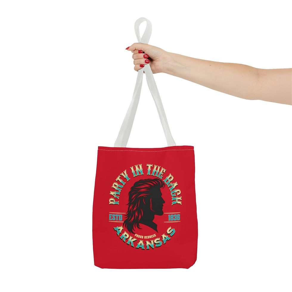 Thumbnail: Party in the Back Arkansas: Tote Bag (AOP)
