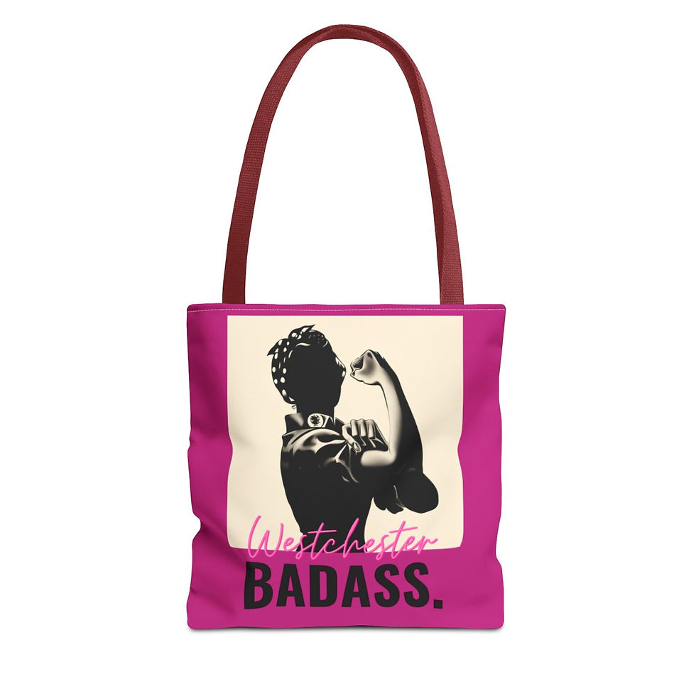 Thumbnail: Westchester New York Badass: Tote Bag (AOP)