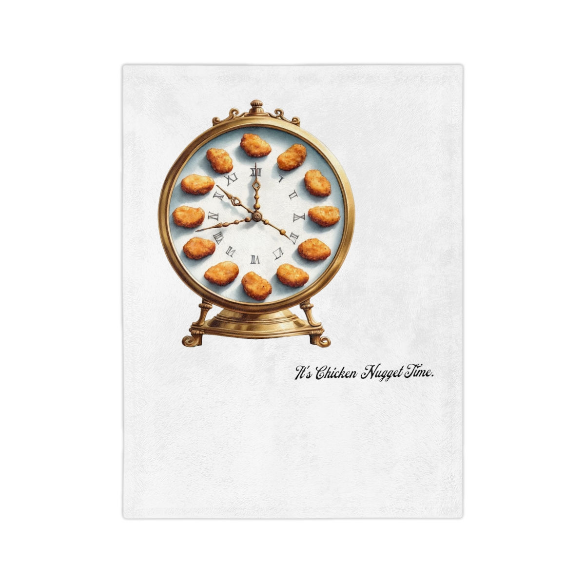 Chicken Nugget Time: Velveteen Microfiber Blanket