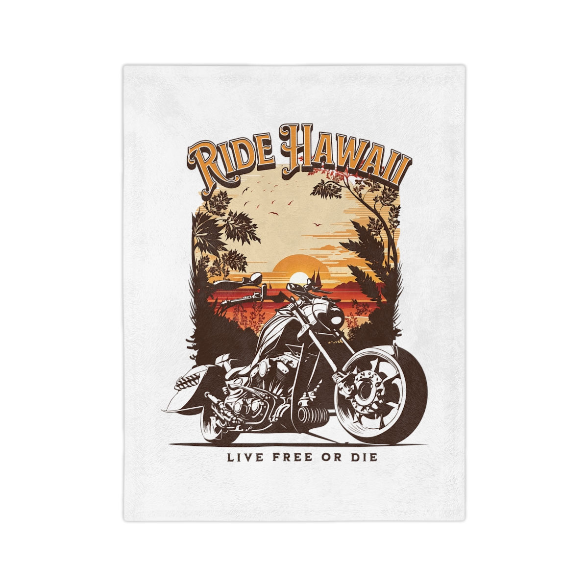 Ride Hawaii: Velveteen Microfiber Blanket