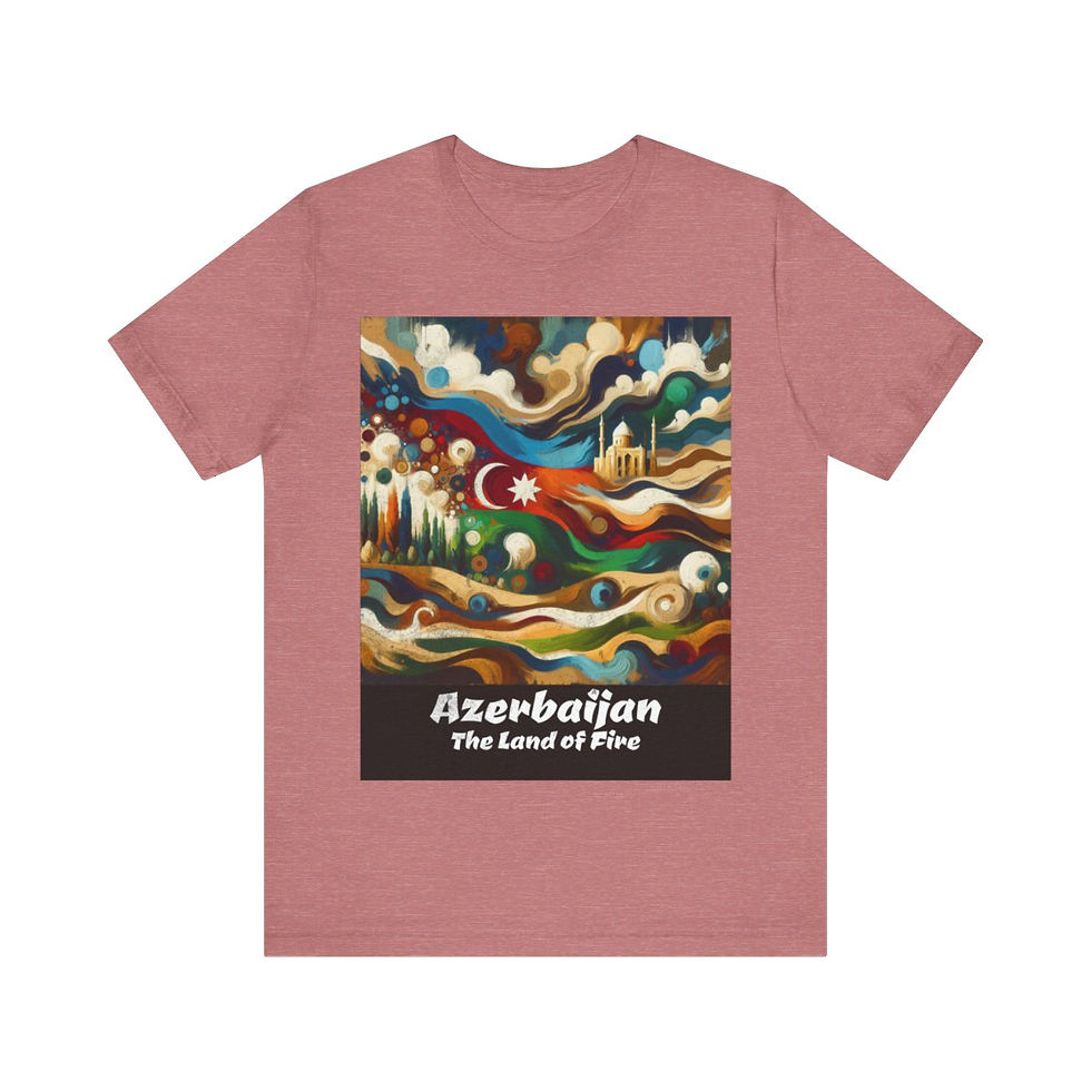 Thumbnail: Azerbaijan Land of Fire: Unisex Jersey Short Sleeve Tee