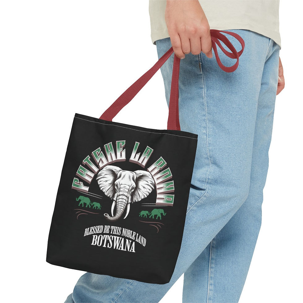 Thumbnail: Botswana Elephant: Beach Tote Bag (AOP)