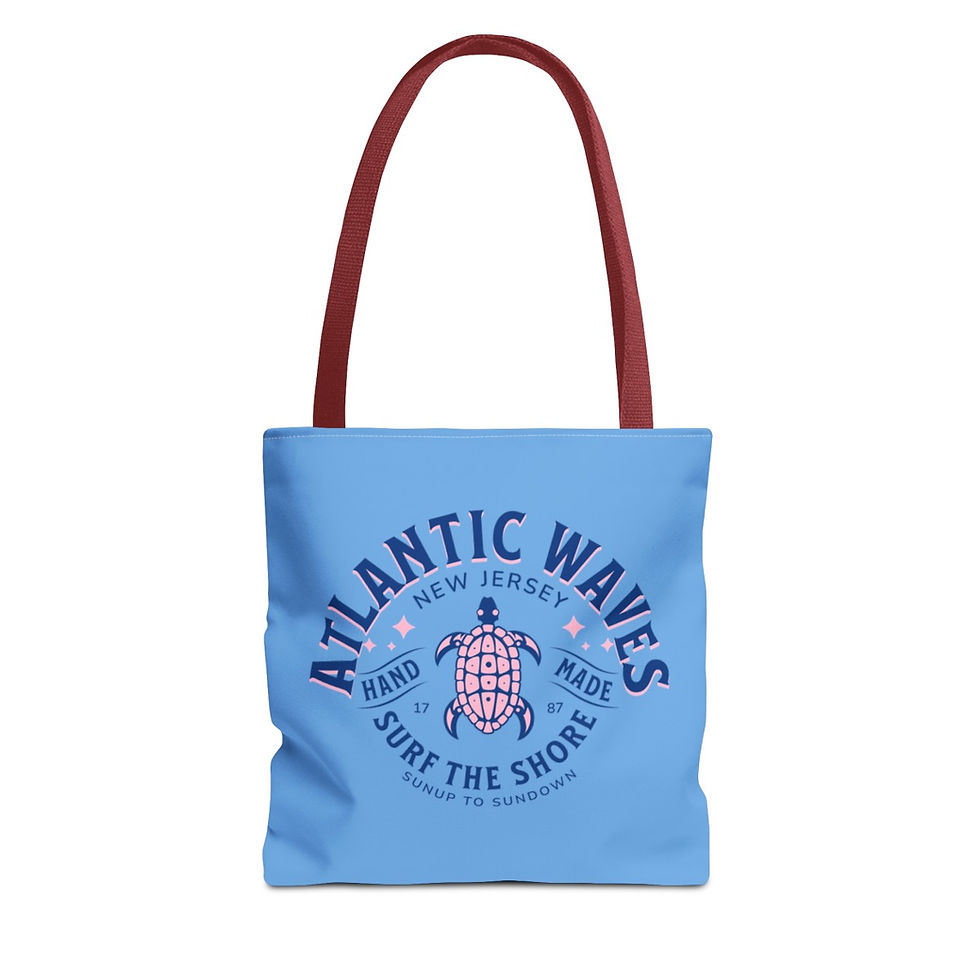 Thumbnail: Atlantic Waves New Jersey: Beach Tote Bag (AOP)