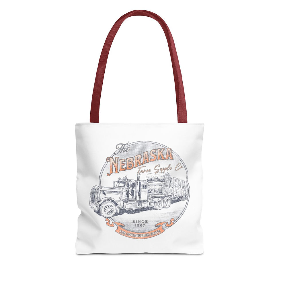 Thumbnail: Nebraska Farm Supply Co: Tote Bag (AOP)