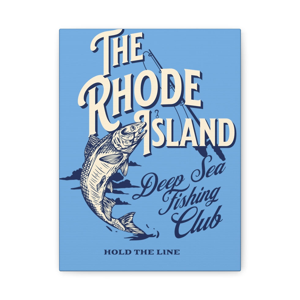 Thumbnail: RI Fishing Club: Matte Canvas, Stretched, 1.25"