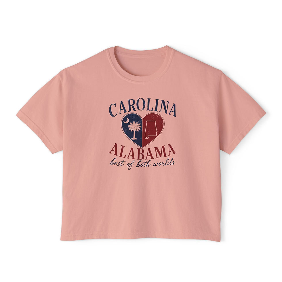 Thumbnail: Carolina + Alabama ‘Best of Both Worlds’ Women's Boxy Tee