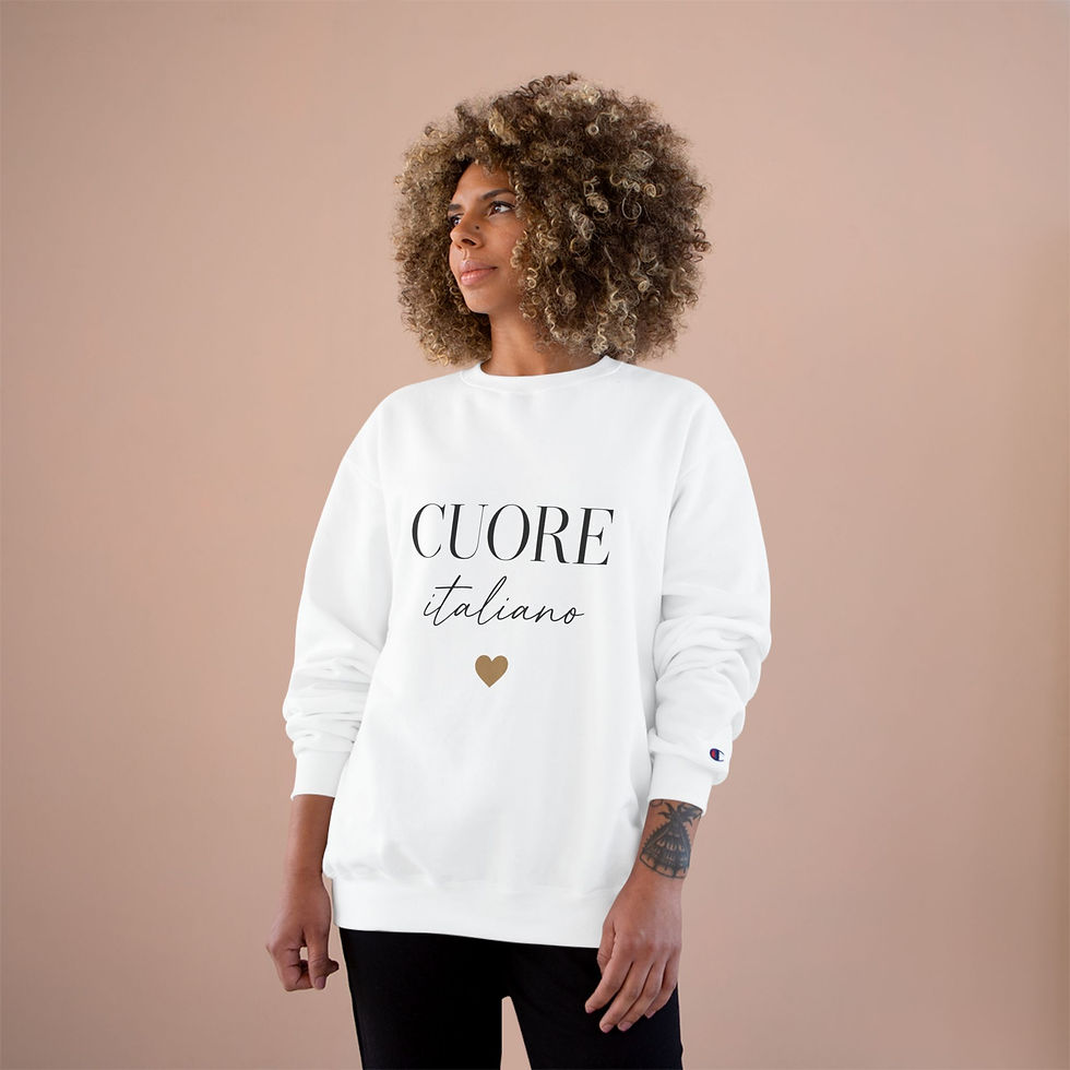 Thumbnail: Cuore Italiano Sweatshirt — Italian Heart Script Crewneck