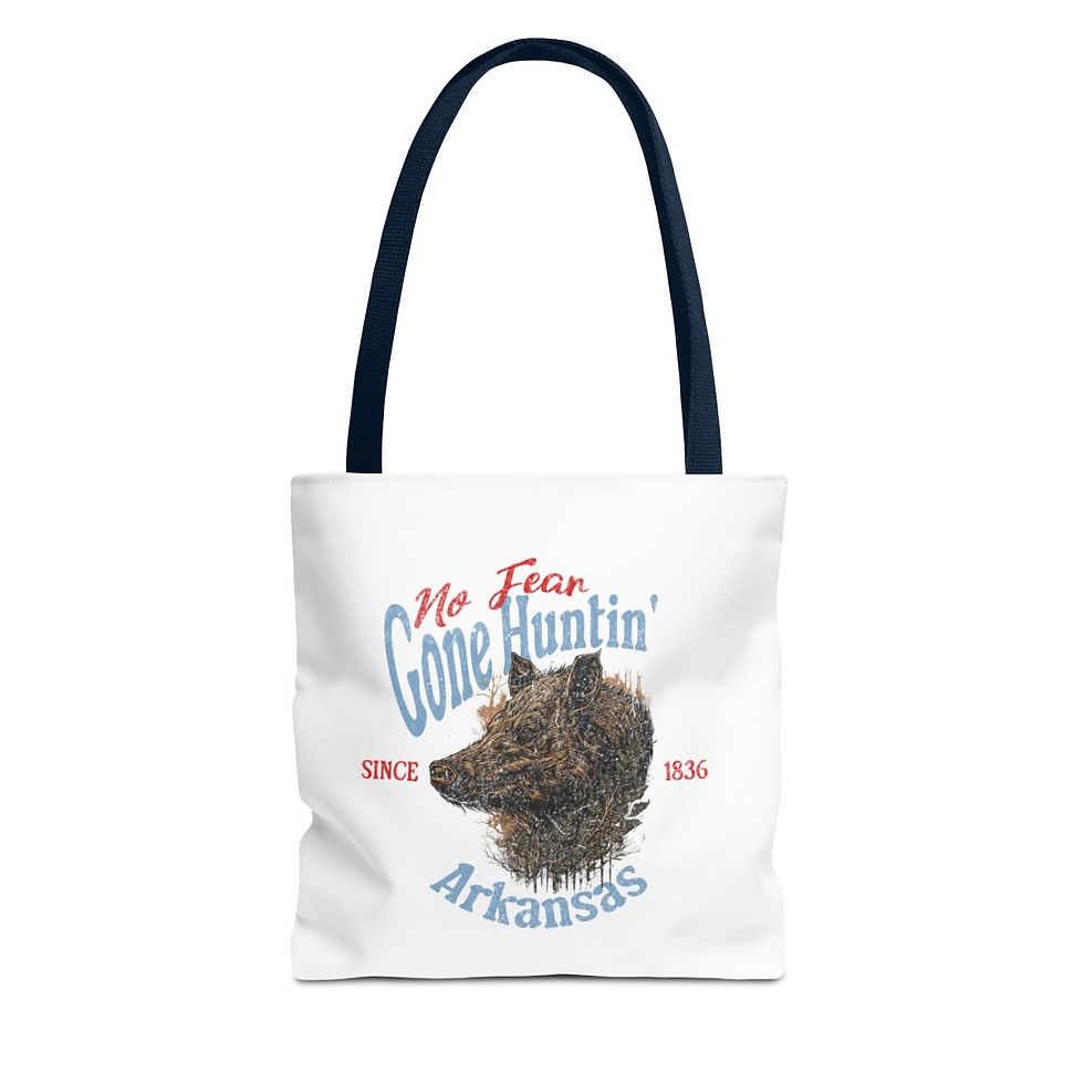 Thumbnail: Gone Huntin Arkansas: Tote Bag (AOP)