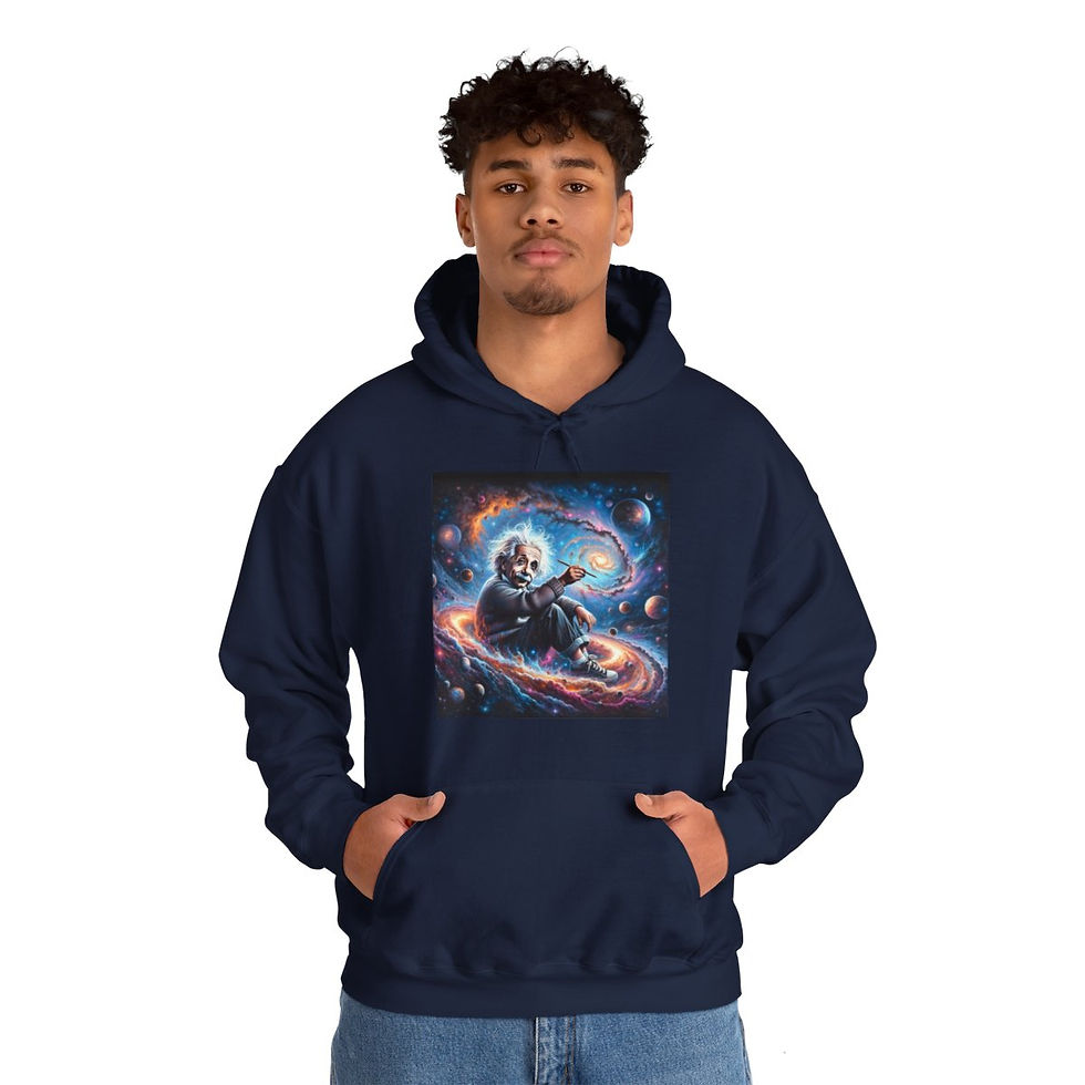 Thumbnail: Einstein in Space: Unisex Heavy Blend™ Hooded Sweatshirt