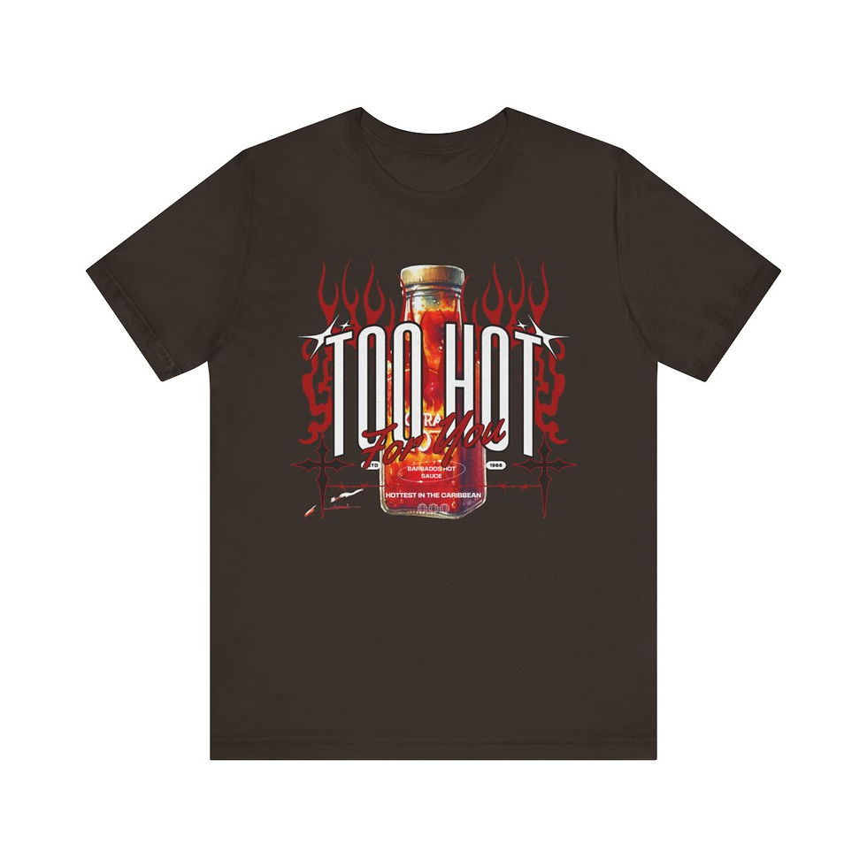 Thumbnail: Barbados Hot Sauce: Unisex Jersey Short Sleeve Tee