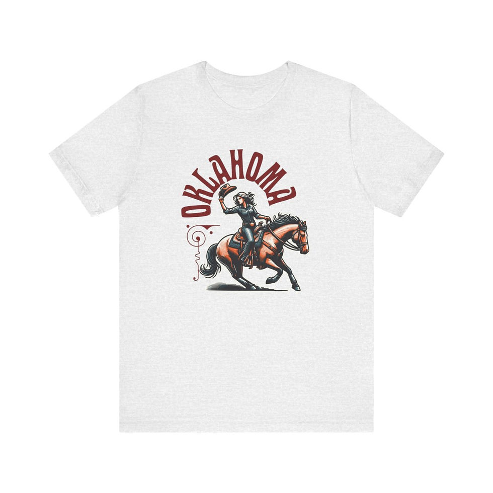 Thumbnail: Oklahoma Cowgirl: Unisex Jersey Short Sleeve Tee