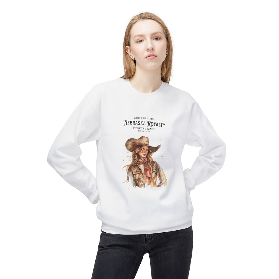 Thumbnail: Nebraska Royalty: Unisex Midweight Softstyle Fleece Crewneck Sweatshirt