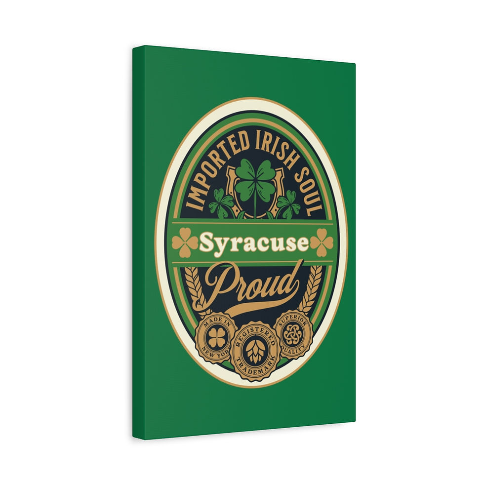 Thumbnail: Syracuse Irish: Matte Canvas, Stretched, 1.25"