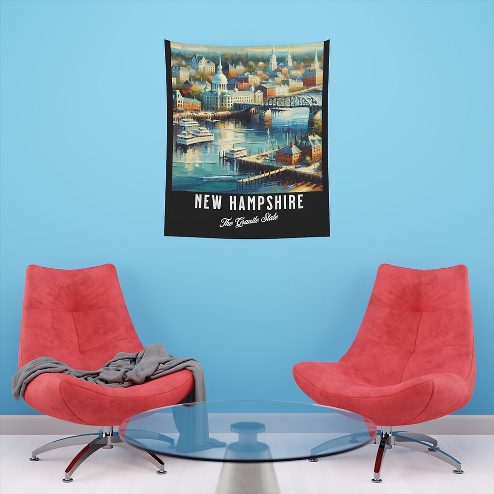 Thumbnail: New Hampshire the Granite State: Printed Wall Tapestry