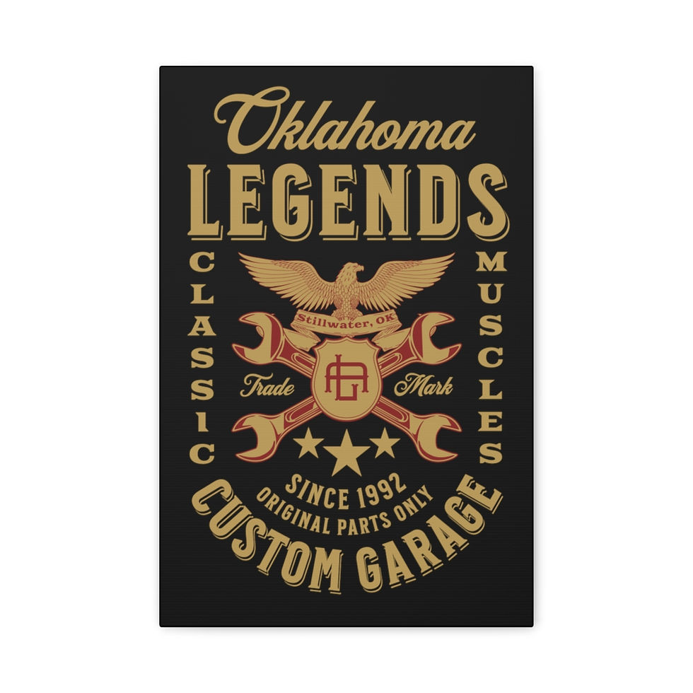 Thumbnail: Oklahoma garage: Matte Canvas, Stretched, 1.25"