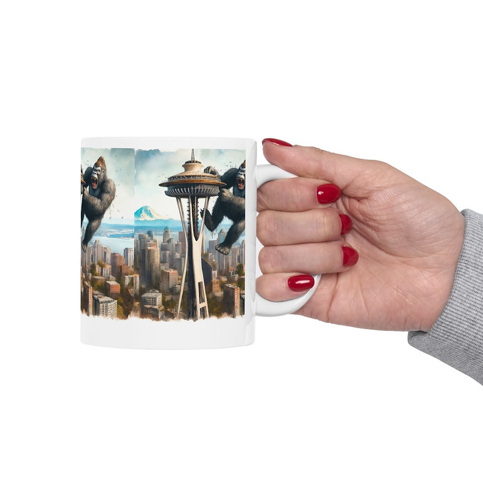 Thumbnail: King Kong Seattle: Ceramic Mug, (11oz, 15oz)