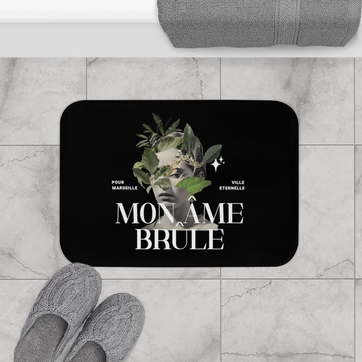 Mon âme brûle Marseilles France: Bath Mat
